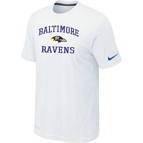 Men's Baltimore Ravens Team Logo White Nike Short Sleeve T-Shirt FengYun,We sell and wholesale Men's Baltimore Ravens Team Logo White Nike Short Sleeve T-Shirt FengYun on line form chian!
